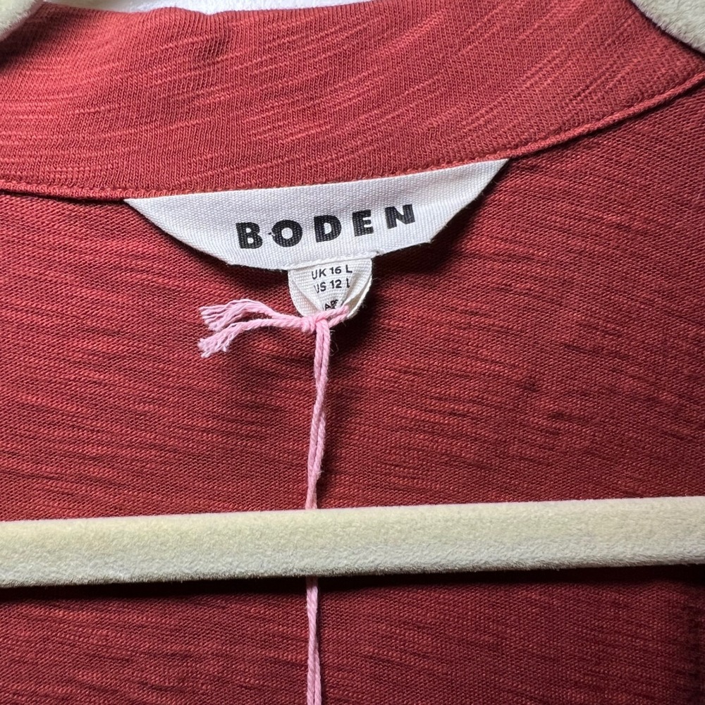 Boden Burnt Orange Collared Midi Dress - Picture 7 of 12